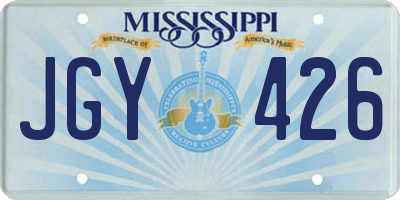 MS license plate JGY426