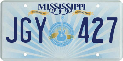 MS license plate JGY427
