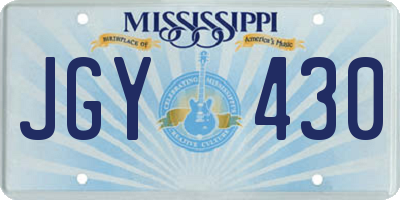 MS license plate JGY430
