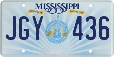 MS license plate JGY436