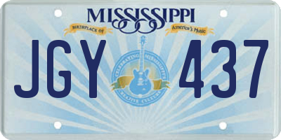 MS license plate JGY437