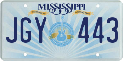 MS license plate JGY443
