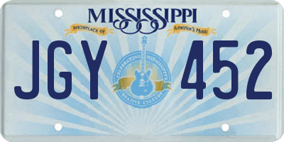 MS license plate JGY452