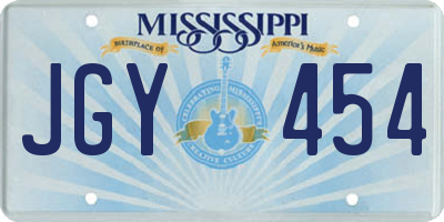 MS license plate JGY454