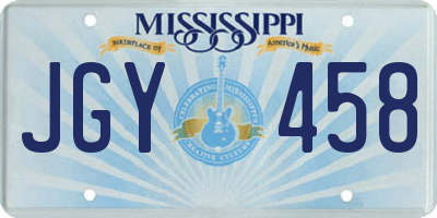 MS license plate JGY458