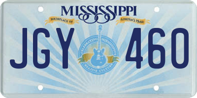 MS license plate JGY460