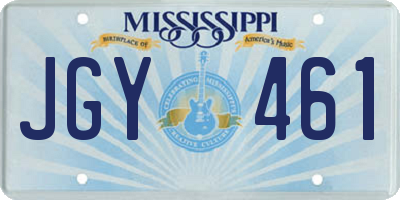 MS license plate JGY461
