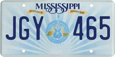 MS license plate JGY465