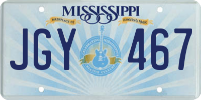 MS license plate JGY467