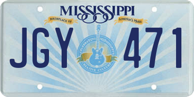MS license plate JGY471