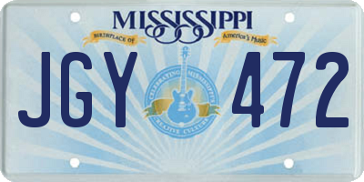 MS license plate JGY472