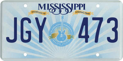 MS license plate JGY473