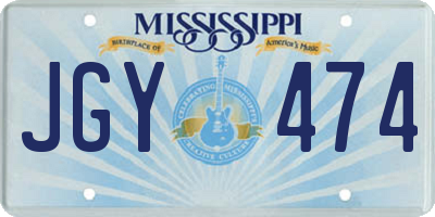 MS license plate JGY474