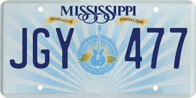 MS license plate JGY477