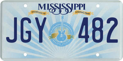 MS license plate JGY482