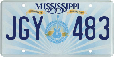 MS license plate JGY483
