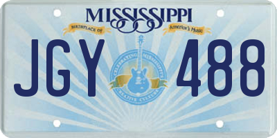 MS license plate JGY488