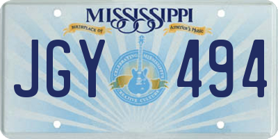MS license plate JGY494