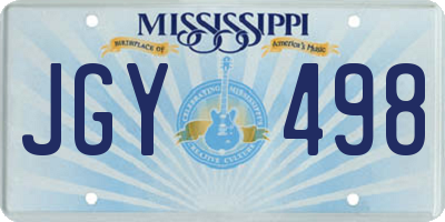 MS license plate JGY498