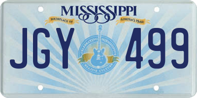 MS license plate JGY499