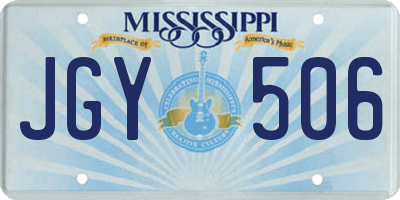 MS license plate JGY506