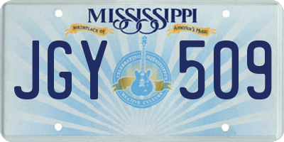 MS license plate JGY509