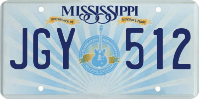 MS license plate JGY512