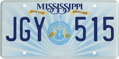 MS license plate JGY515