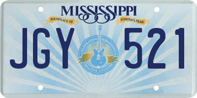 MS license plate JGY521