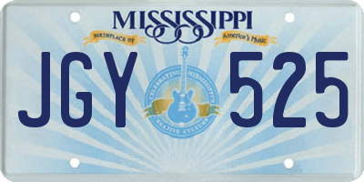 MS license plate JGY525