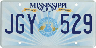 MS license plate JGY529