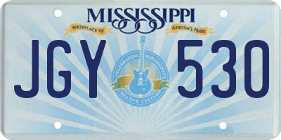 MS license plate JGY530
