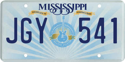 MS license plate JGY541