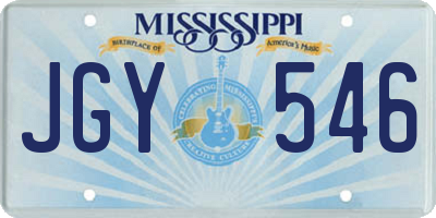 MS license plate JGY546