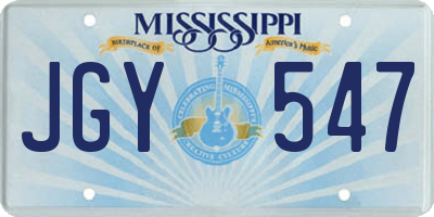 MS license plate JGY547