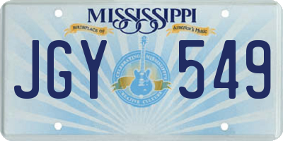 MS license plate JGY549