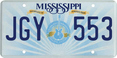 MS license plate JGY553