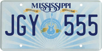 MS license plate JGY555