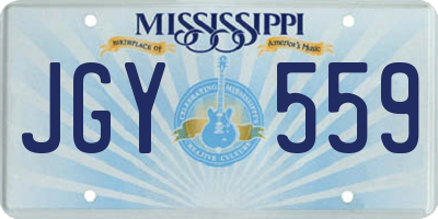 MS license plate JGY559