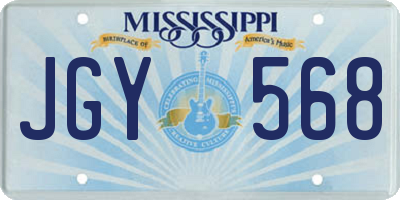 MS license plate JGY568