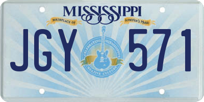 MS license plate JGY571