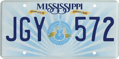 MS license plate JGY572