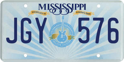 MS license plate JGY576