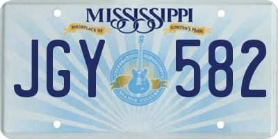 MS license plate JGY582