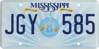 MS license plate JGY585