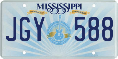 MS license plate JGY588