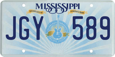 MS license plate JGY589