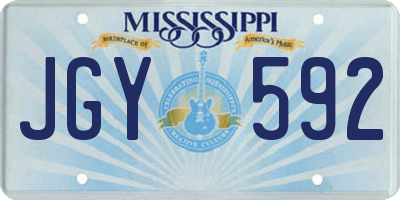 MS license plate JGY592