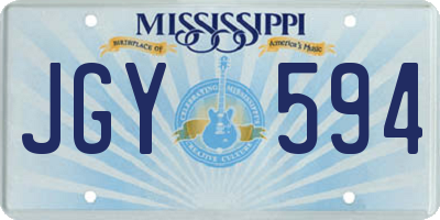 MS license plate JGY594