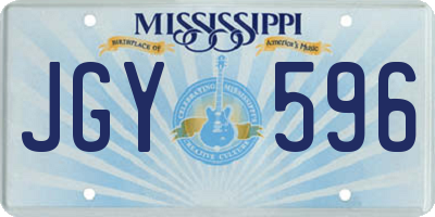 MS license plate JGY596